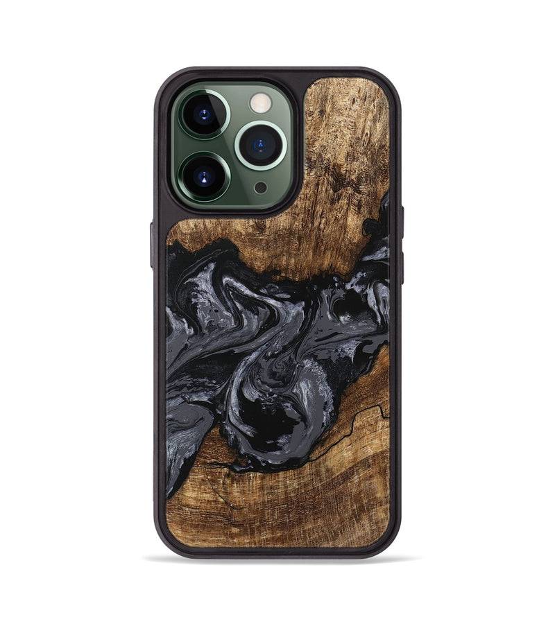 iPhone 13 Pro Wood Phone Case - Jaylan (Black & White, 745910)