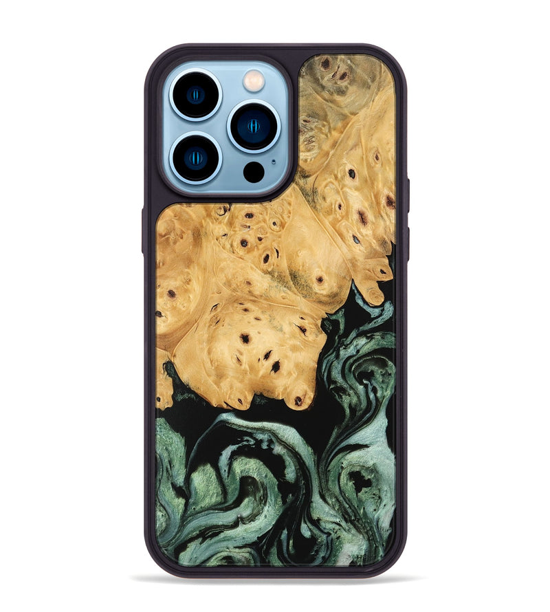 iPhone 14 Pro Max Wood Phone Case - Chozen (Green, 745911)