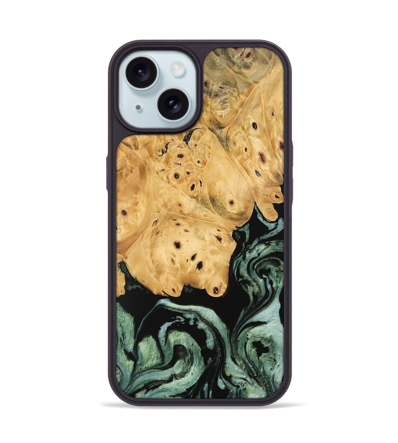 iPhone 15 Wood Phone Case - Chozen (Green, 745911)