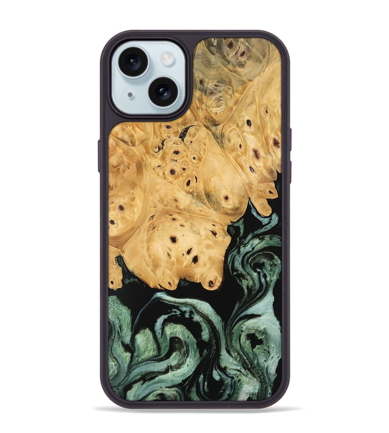 iPhone 15 Plus Wood Phone Case - Chozen (Green, 745911)