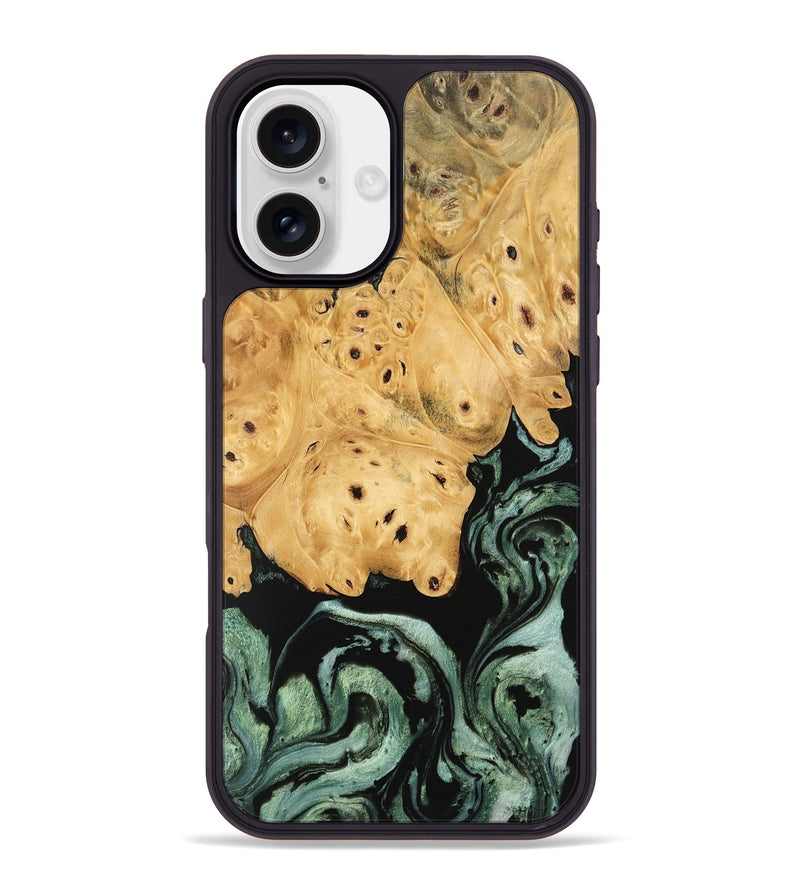 iPhone 16 Plus Wood Phone Case - Chozen (Green, 745911)