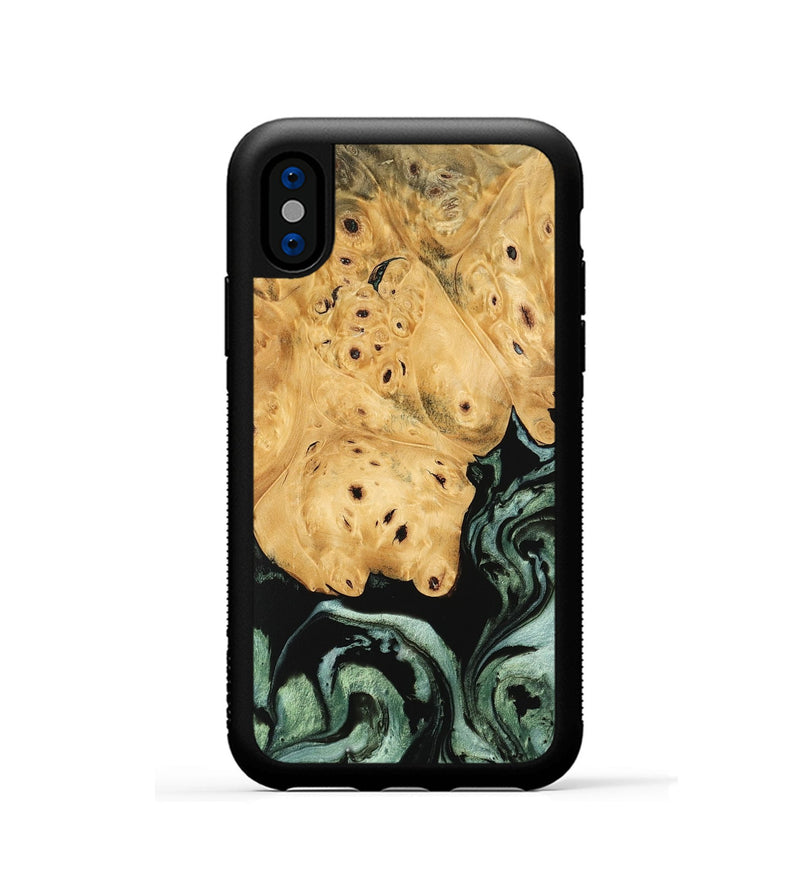 iPhone Xs Wood Phone Case - Chozen (Green, 745911)