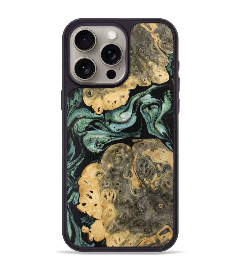 iPhone 15 Pro Max Wood Phone Case - Gene (Green, 745913)