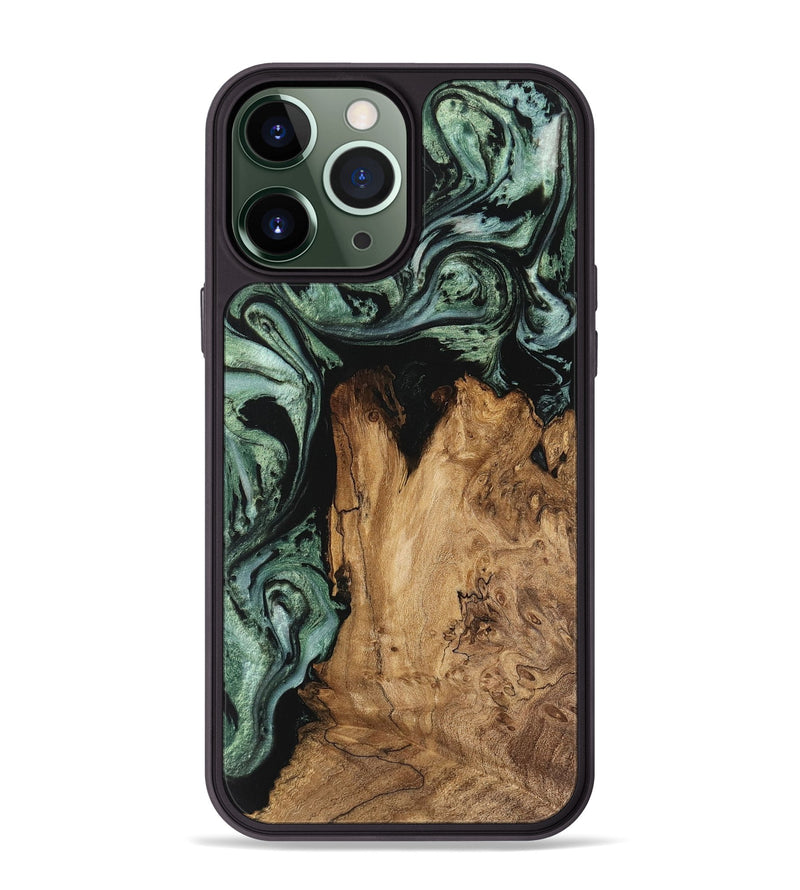 iPhone 13 Pro Max Wood Phone Case - Elyssa (Green, 745914)