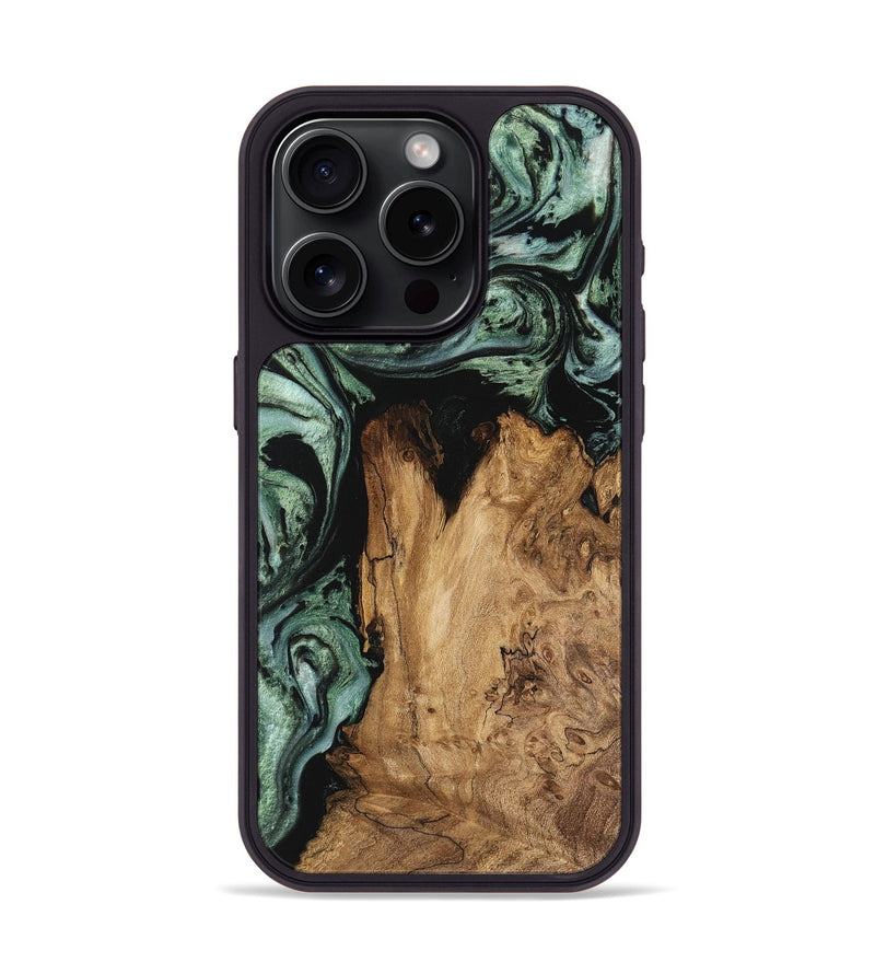 iPhone 15 Pro Wood Phone Case - Elyssa (Green, 745914)