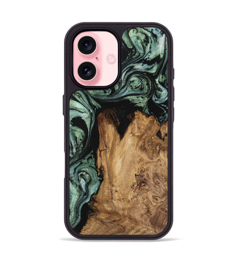 iPhone 16 Wood Phone Case - Elyssa (Green, 745914)