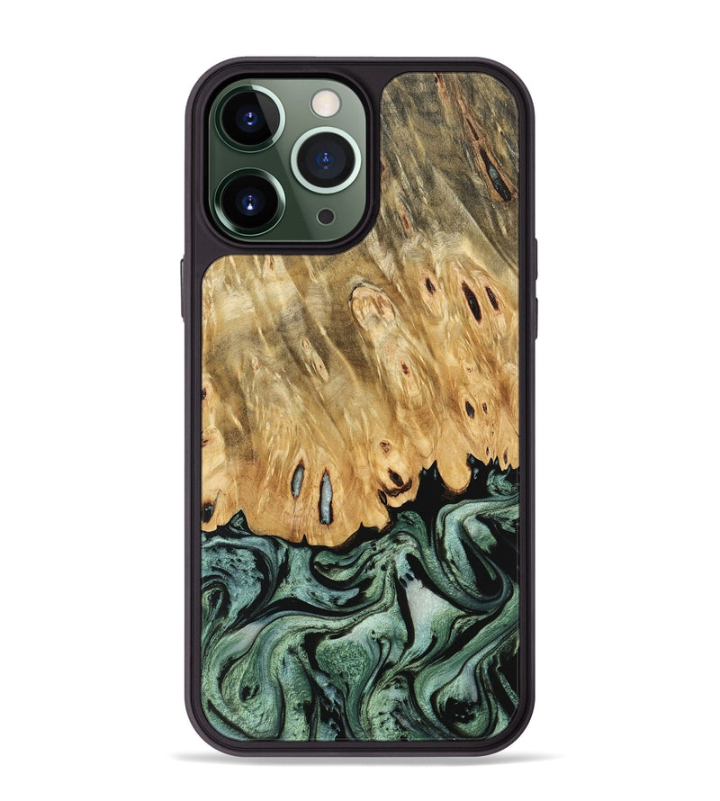 iPhone 13 Pro Max Wood Phone Case - Joesph (Green, 745917)