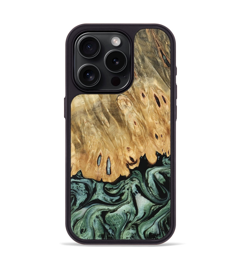 iPhone 15 Pro Wood Phone Case - Joesph (Green, 745917)