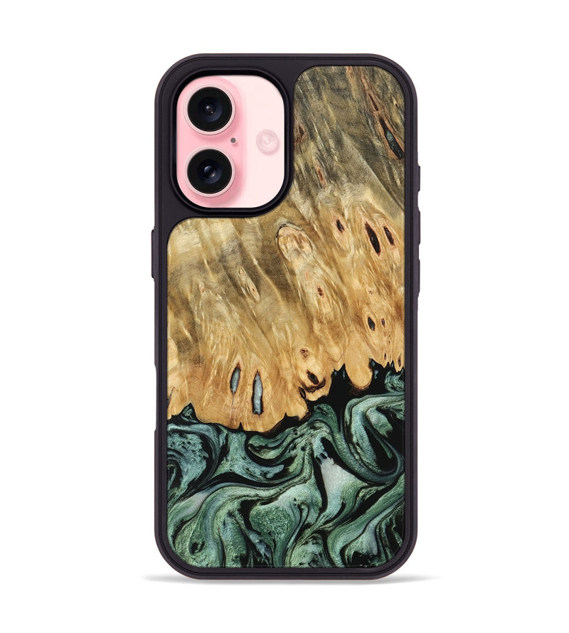 iPhone 16 Wood Phone Case - Joesph (Green, 745917)