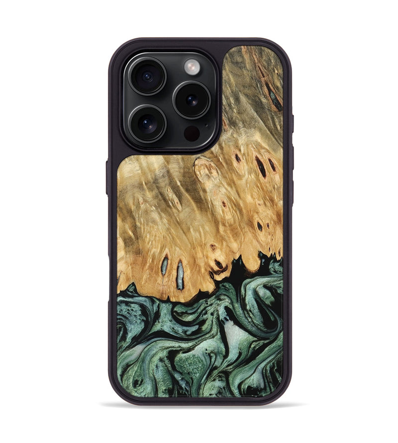 iPhone 16 Pro Wood Phone Case - Joesph (Green, 745917)