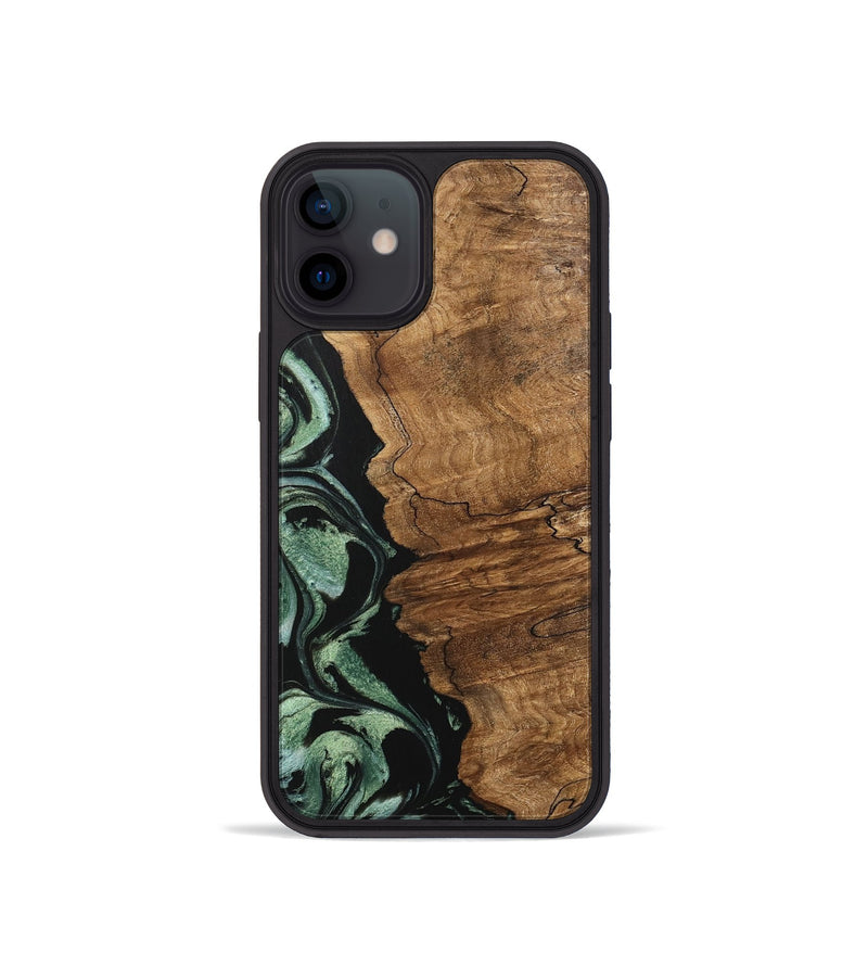 iPhone 12 mini Wood Phone Case - Corine (Green, 745918)