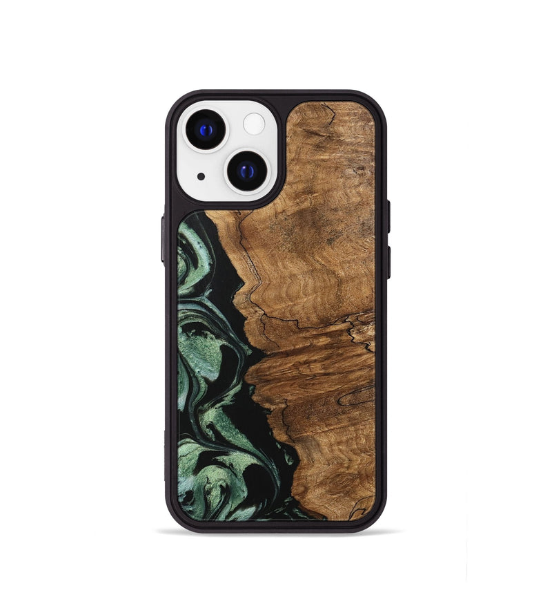 iPhone 13 mini Wood Phone Case - Corine (Green, 745918)