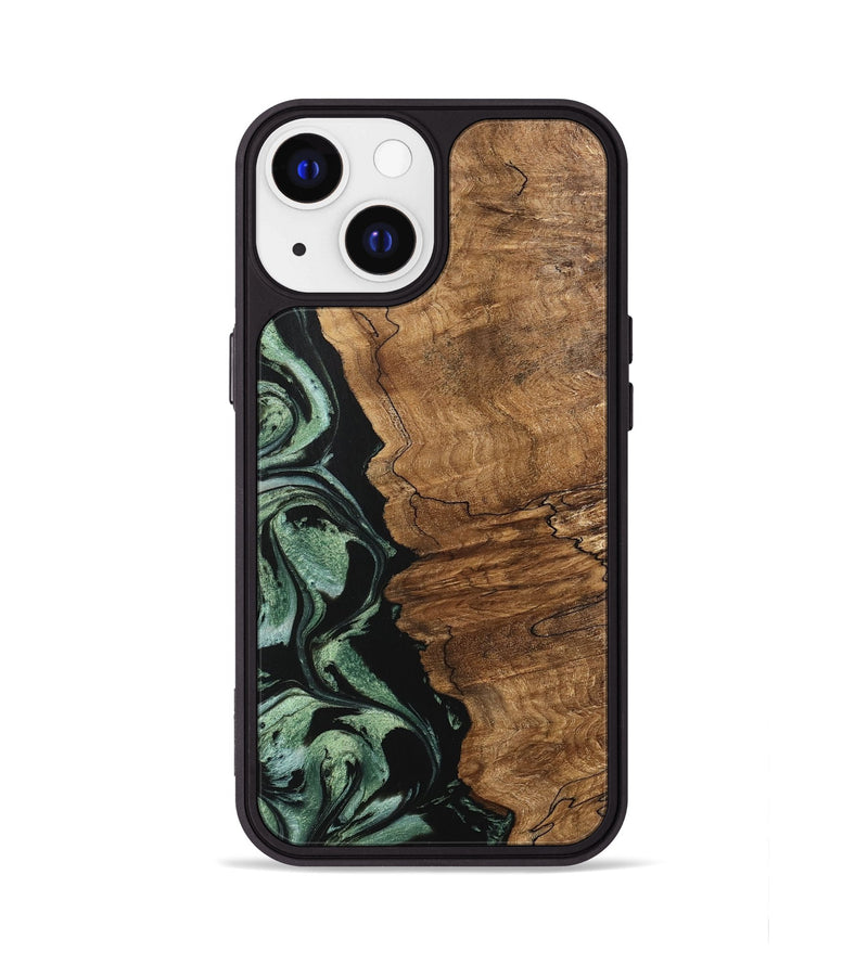 iPhone 13 Wood Phone Case - Corine (Green, 745918)