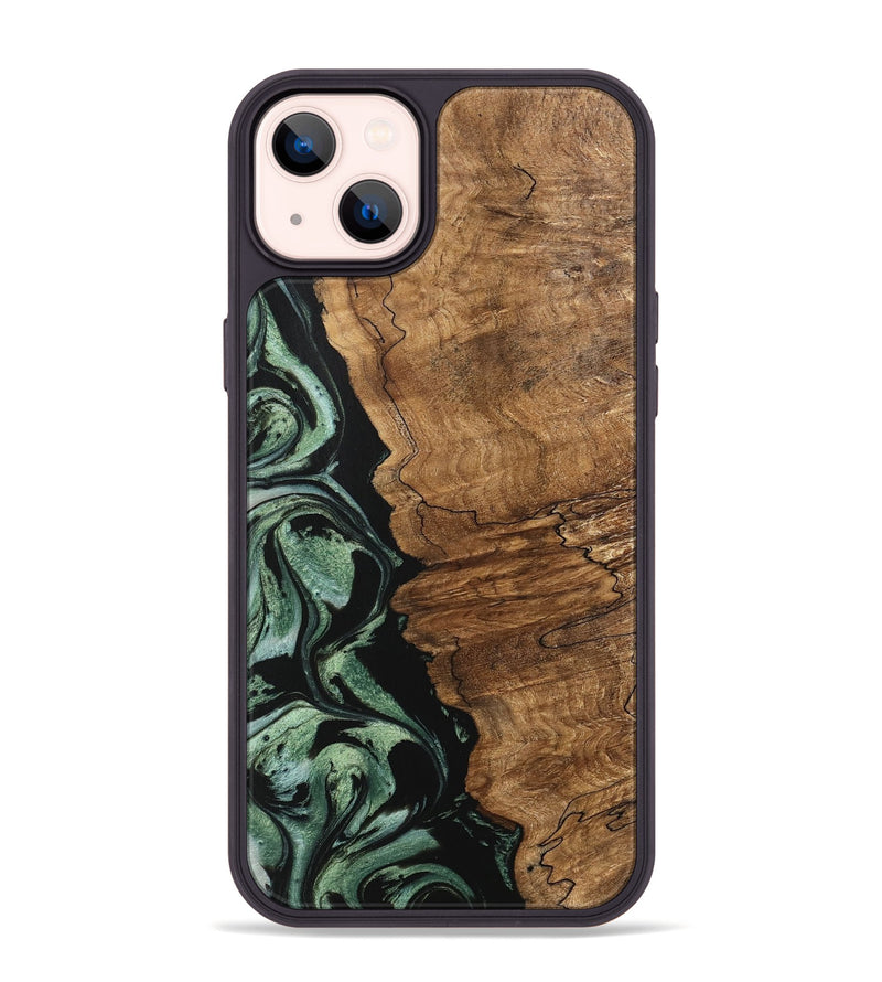 iPhone 14 Plus Wood Phone Case - Corine (Green, 745918)