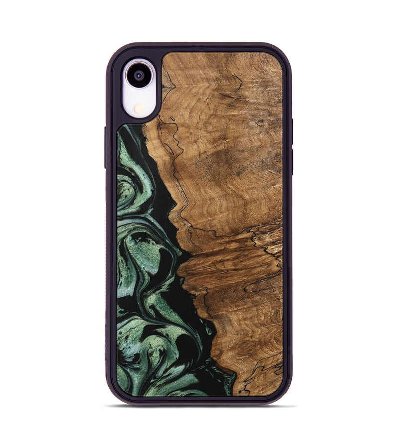 iPhone Xr Wood Phone Case - Corine (Green, 745918)