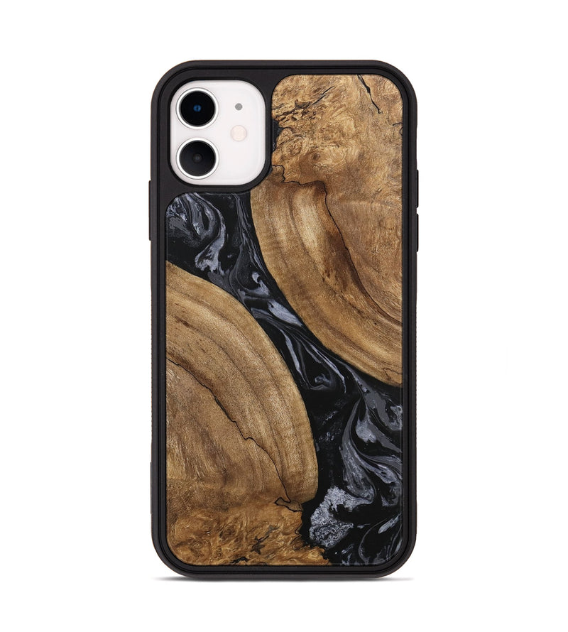 iPhone 11 Wood Phone Case - Hyman (Black & White, 745919)