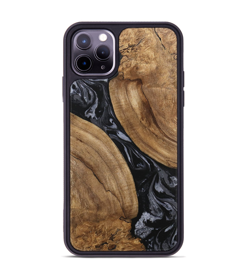 iPhone 11 Pro Max Wood Phone Case - Hyman (Black & White, 745919)