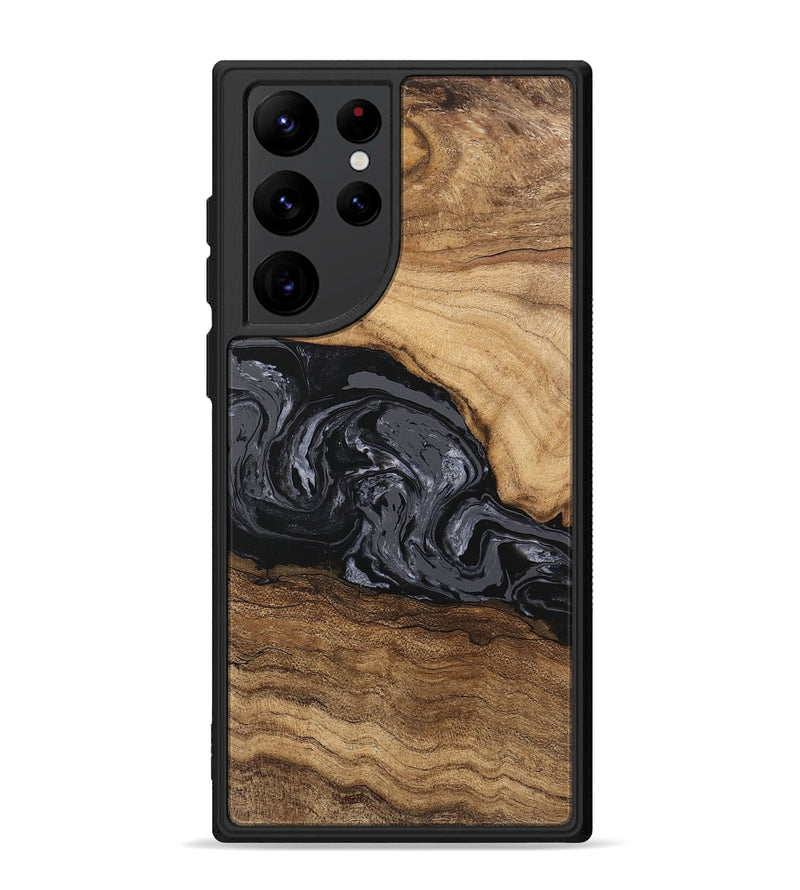 Galaxy S22 Ultra Wood Phone Case - Corrie (Black & White, 745921)