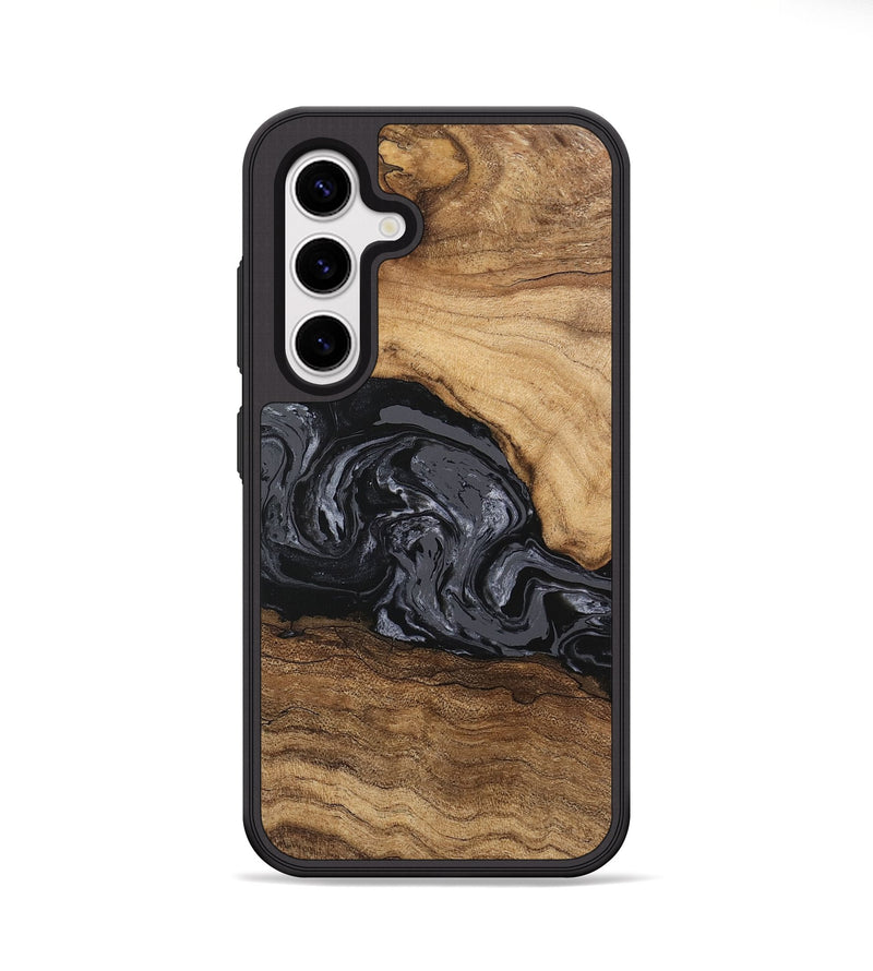 Galaxy S25 Wood Phone Case - Corrie (Black & White, 745921)