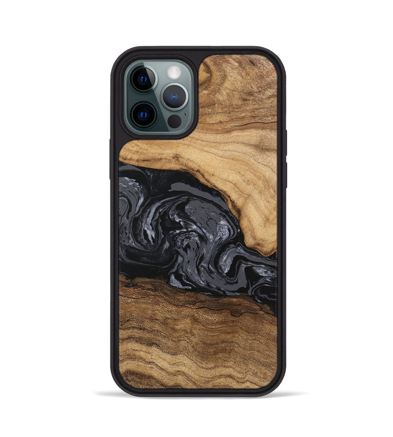 iPhone 12 Pro Wood Phone Case - Corrie (Black & White, 745921)