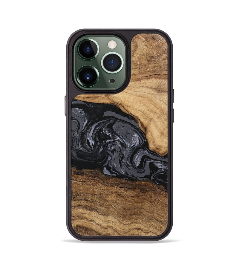 iPhone 13 Pro Wood Phone Case - Corrie (Black & White, 745921)