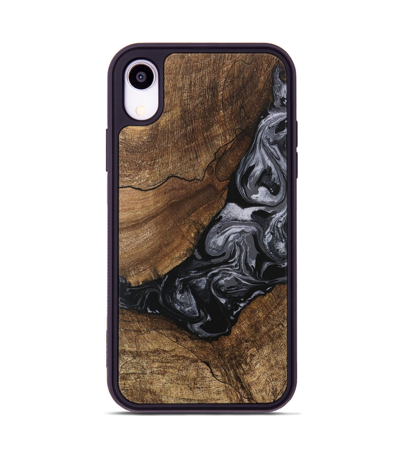 iPhone Xr Wood Phone Case - Dollie (Black & White, 745922)