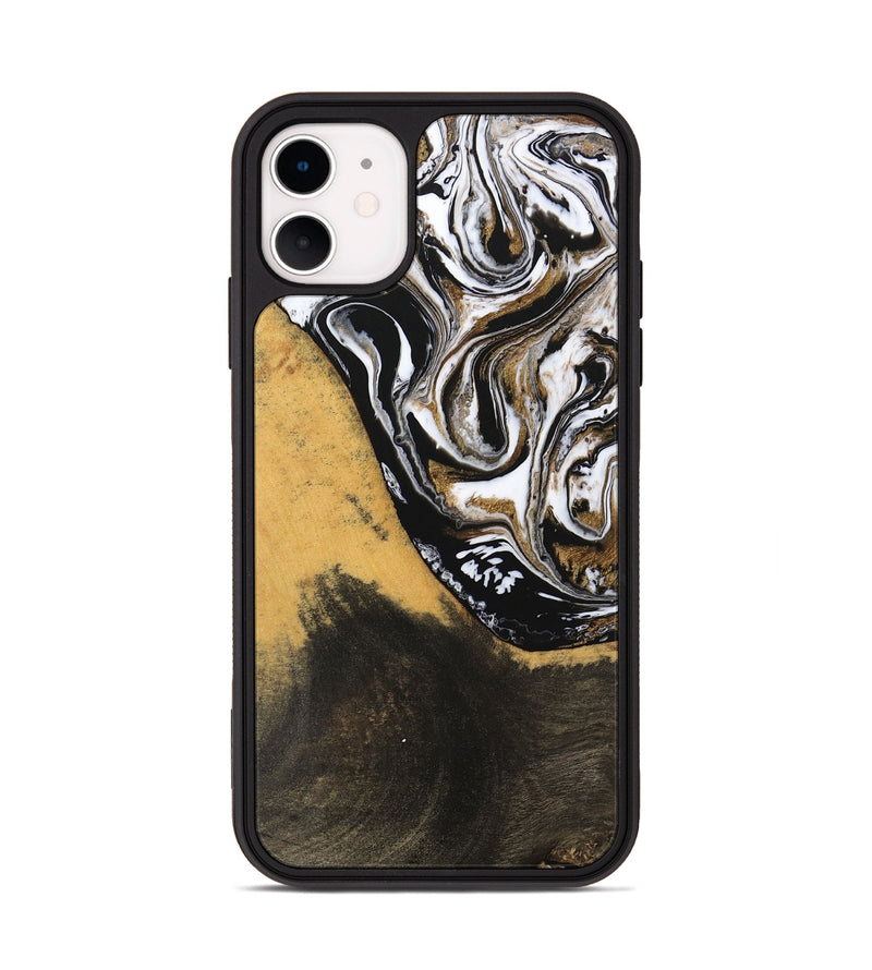 iPhone 11 Wood Phone Case - Love (Black & White, 745925)