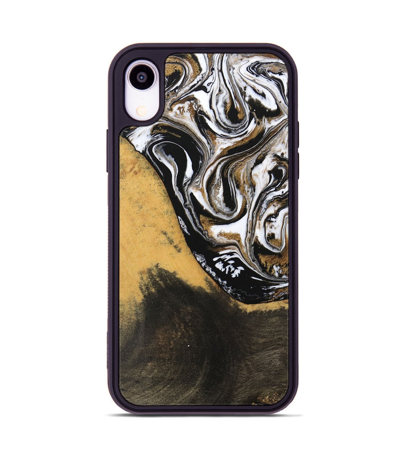 iPhone Xr Wood Phone Case - Love (Black & White, 745925)