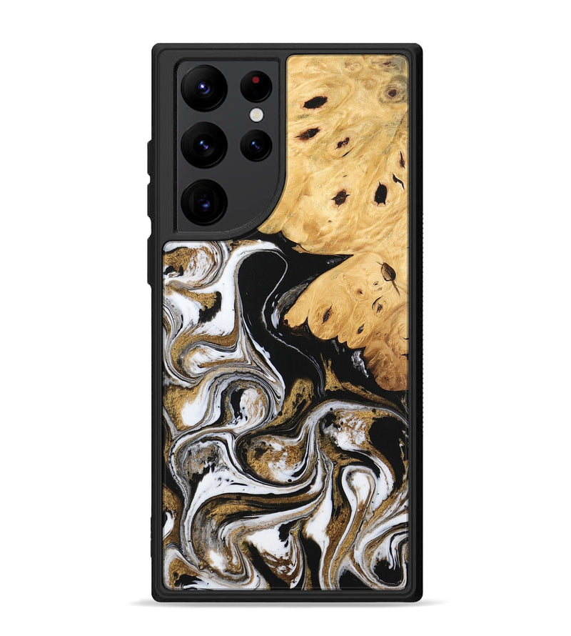 Galaxy S22 Ultra Wood Phone Case - Nallely (Black & White, 745926)