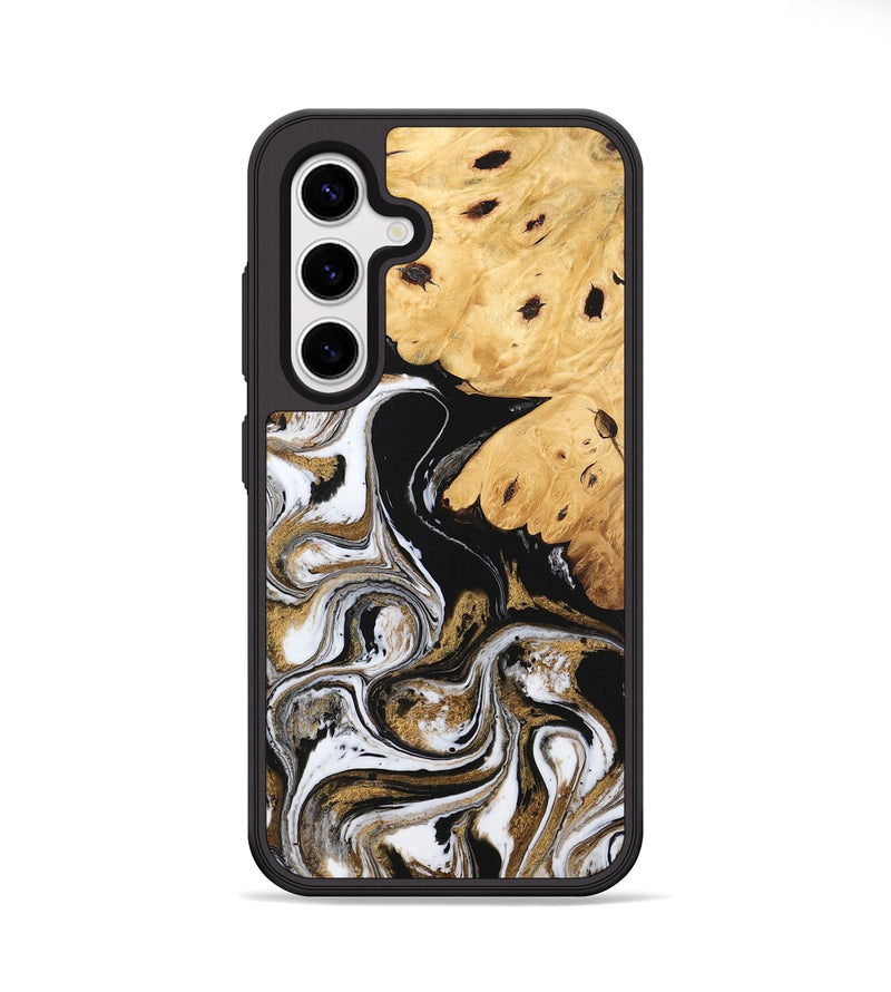 Galaxy S25 Wood Phone Case - Nallely (Black & White, 745926)