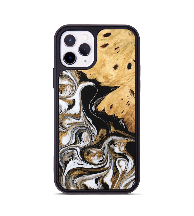 iPhone 11 Pro Wood Phone Case - Nallely (Black & White, 745926)