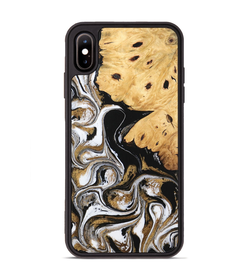 iPhone Xs Max Wood Phone Case - Nallely (Black & White, 745926)