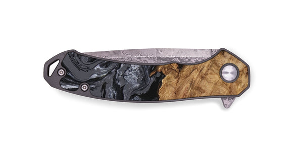 EDC Wood Pocket Knife - Steven (Black & White, 745932)