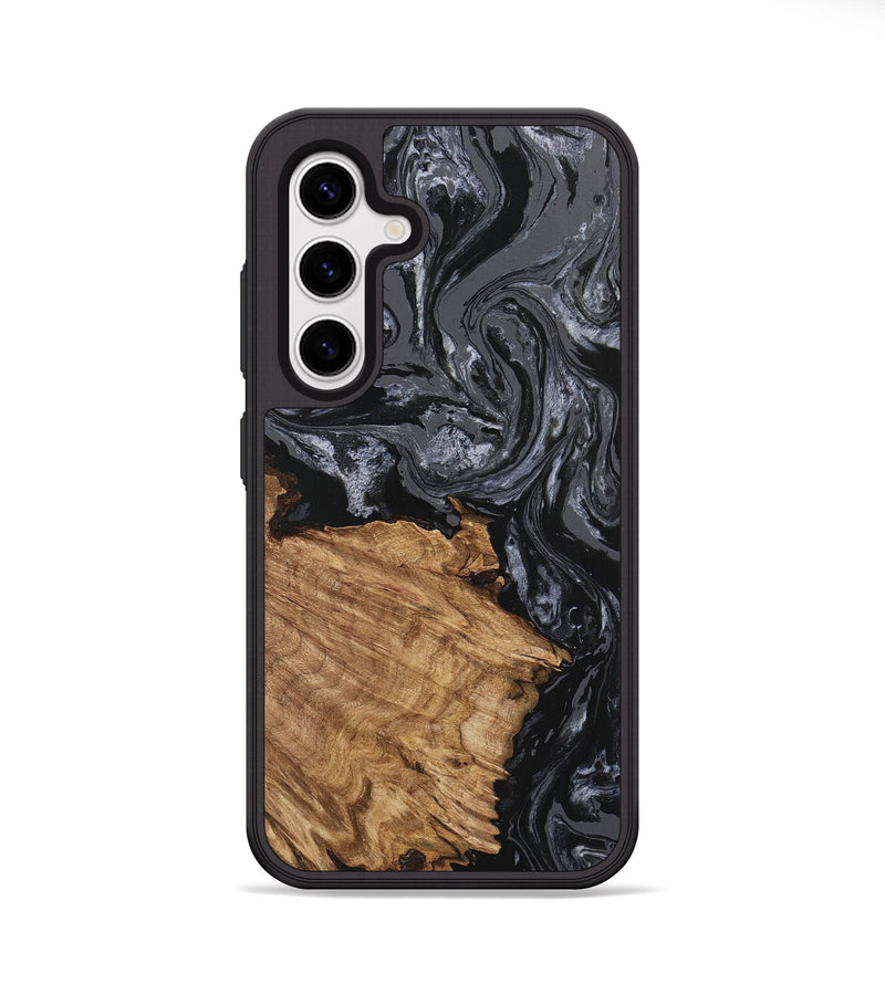 Galaxy S25 Wood Phone Case - Steven (Black & White, 745932)