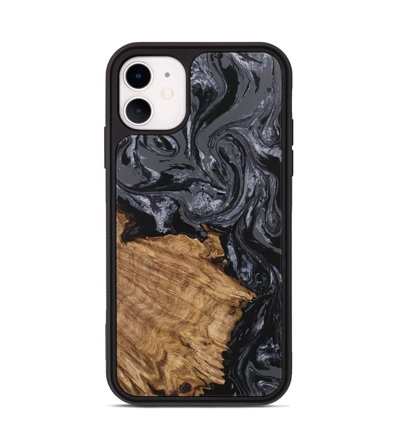 iPhone 11 Wood Phone Case - Steven (Black & White, 745932)