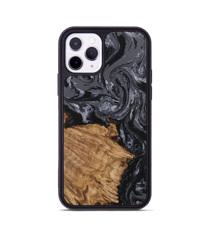 iPhone 11 Pro Wood Phone Case - Steven (Black & White, 745932)