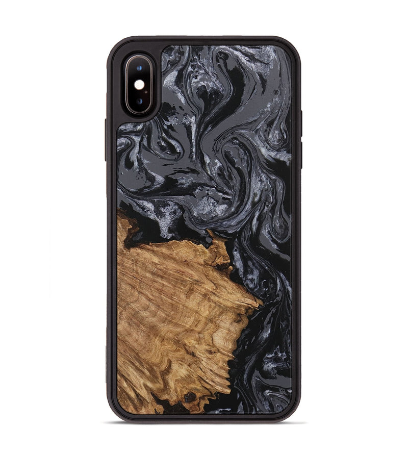 iPhone Xs Max Wood Phone Case - Steven (Black & White, 745932)