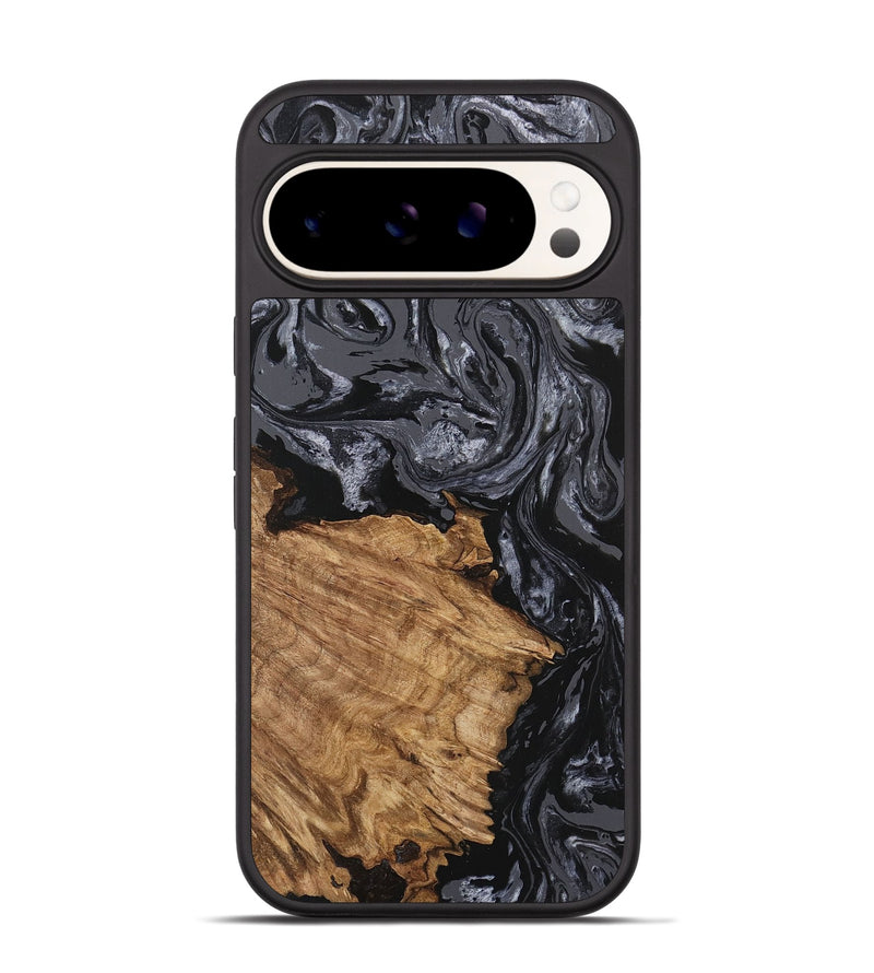 Pixel 9 Wood Phone Case - Steven (Black & White, 745932)