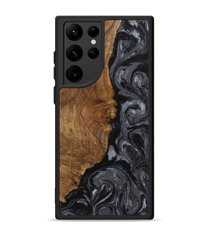 Galaxy S22 Ultra Wood Phone Case - Brett (Black & White, 745933)