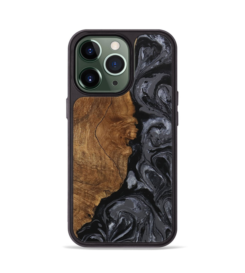 iPhone 13 Pro Wood Phone Case - Brett (Black & White, 745933)