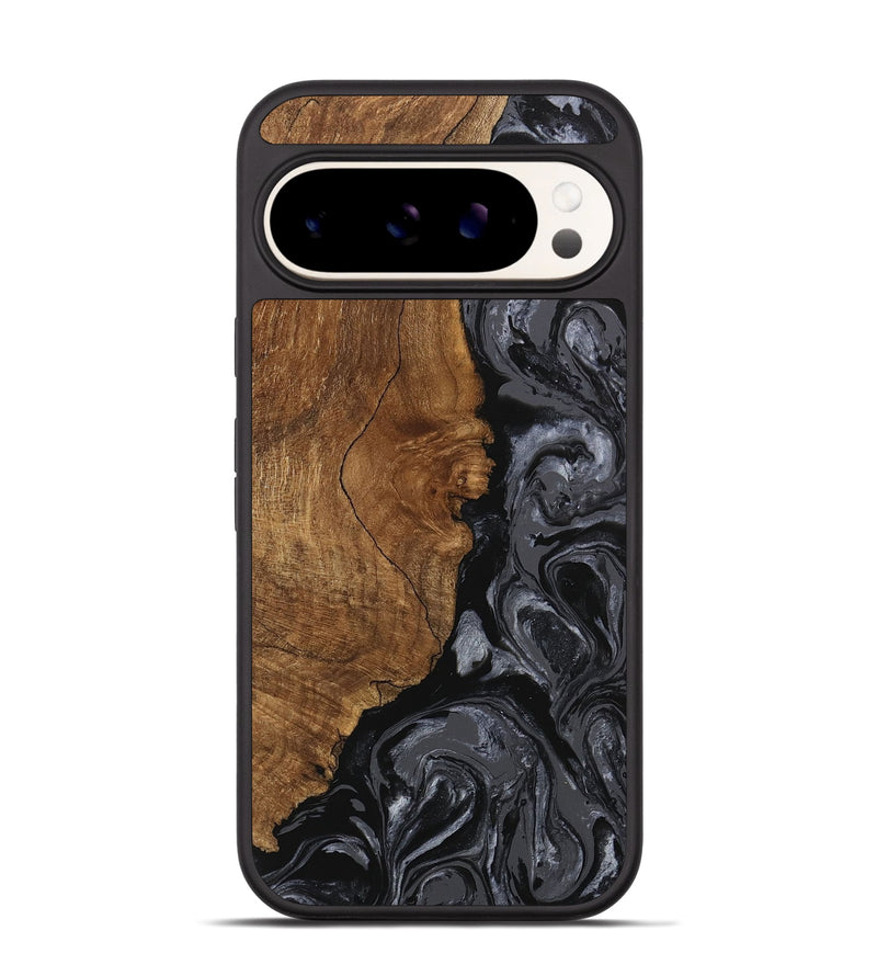 Pixel 9 Wood Phone Case - Brett (Black & White, 745933)