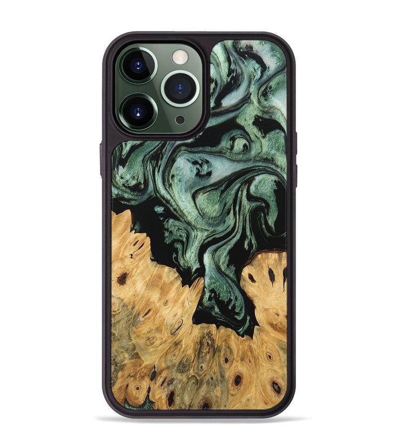 iPhone 13 Pro Max Wood Phone Case - Krysta (Green, 745934)