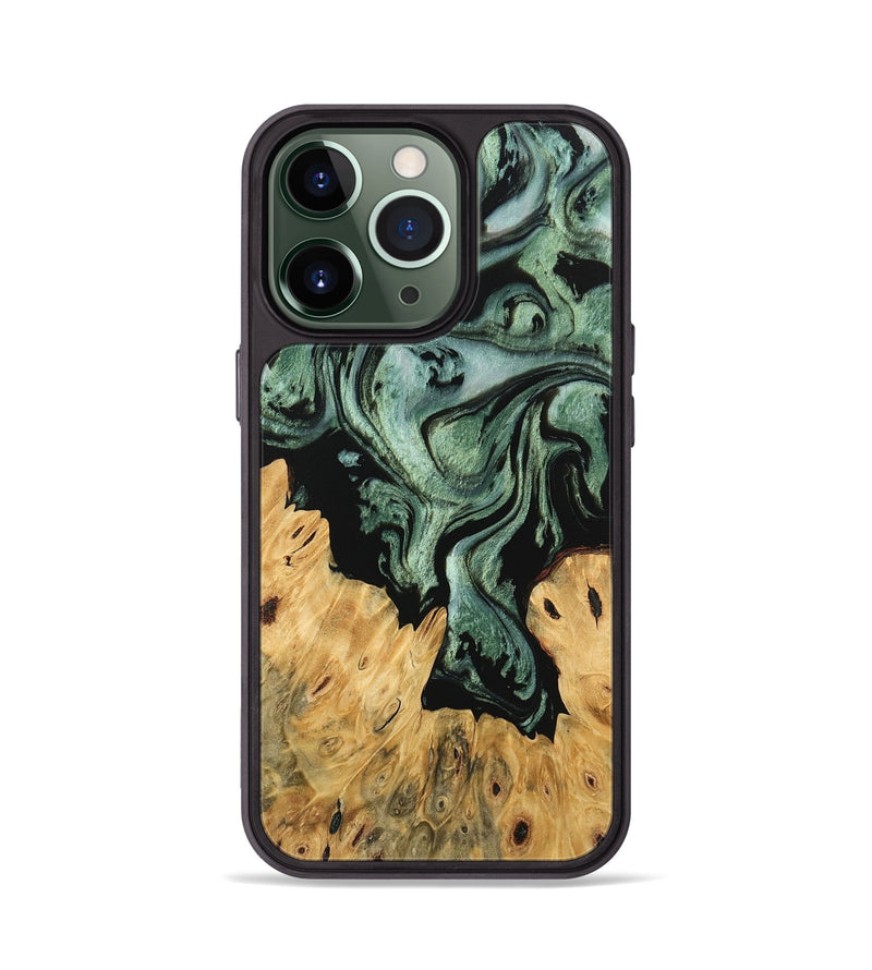 iPhone 13 Pro Wood Phone Case - Krysta (Green, 745934)