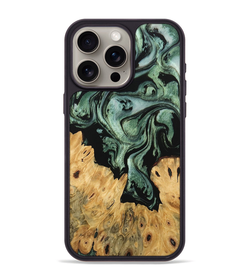 iPhone 15 Pro Max Wood Phone Case - Krysta (Green, 745934)