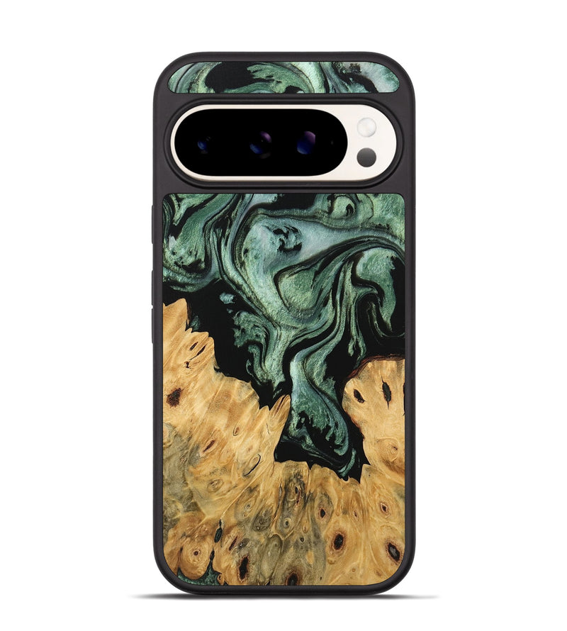 Pixel 9 Wood Phone Case - Krysta (Green, 745934)