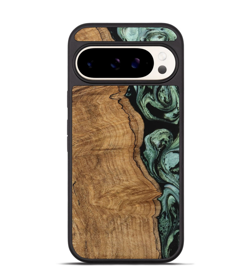 Pixel 9 Wood Phone Case - Selena (Green, 745935)