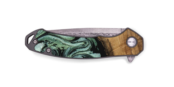 EDC Wood Pocket Knife - Jaden (Green, 745937)