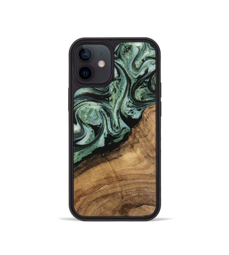 iPhone 12 mini Wood Phone Case - Jaden (Green, 745937)