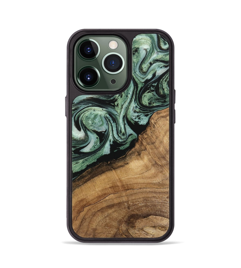 iPhone 13 Pro Wood Phone Case - Jaden (Green, 745937)