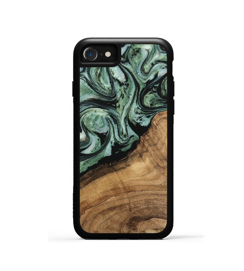 iPhone SE Wood Phone Case - Jaden (Green, 745937)